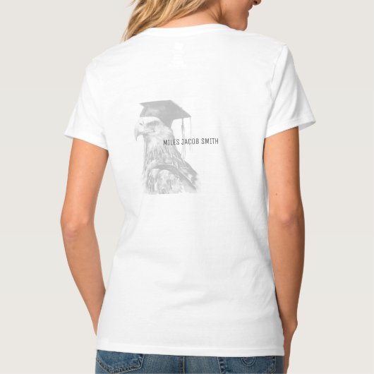 Vier je Afstudeerder vrouwen T-shirt (Achterkant)