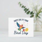 Vier je als het je Vogeldag is Grappige Verjaardag Briefkaart (Staand voorkant)