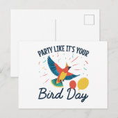 Vier je als het je Vogeldag is Grappige Verjaardag Briefkaart (Voorkant / Achterkant)