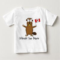 Vier je Beaver Baby T-shirt