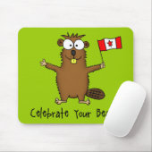 Vier je Beaver Mousepad Muismat (Met muis)