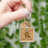 Vier je bever sleutelhanger (Hand)