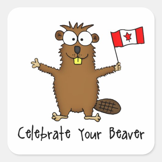 Vier je bever Stickers (Voorkant)