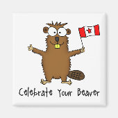 Vier je bevermagneet magneet (Voorkant)