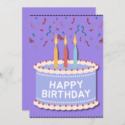 Vier je dag aankondiging (Voorkant / Achterkant)