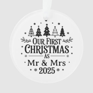 Vier je eerste kerst als getrouwd stel met een per ornament