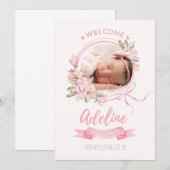 "Vier je kleine wonder in stijl." Kaart (Voorkant / Achterkant)