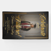 Vier je mooie toekomst met een gouden touch spandoek (Horizontaal)