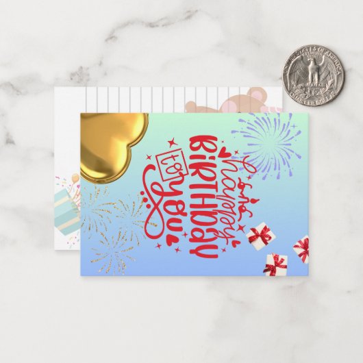 Vier je notitiekaartje (Voorkant / Achterkant in situ)