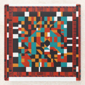 Vier je Onderzetter van het erfgoed Glazen Onderzetter (Voorkant)