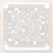 Vier je Onderzetter van het erfgoed Glazen Onderzetter (Achterkant)