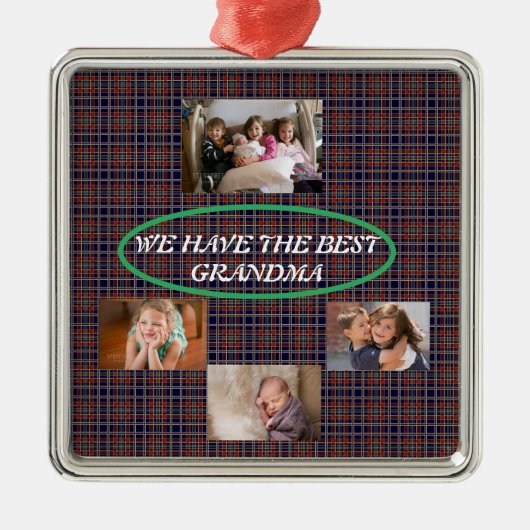 Vier je speciale oma metalen ornament (Voorkant)