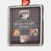 Vier je speciale oma metalen ornament (Links)