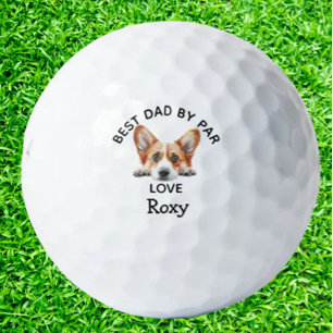 Vier je vader met de perfecte corgi golfballen