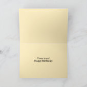 Vier je Zwarte Bloemen Trendy Verjaardag Kaart (Binnen)