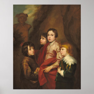 Vier jongens - Anthony van Dyck Fine Art Poster