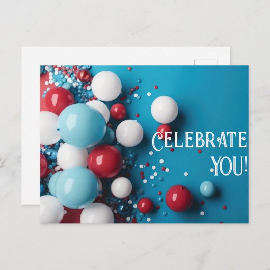 Vier JOU! Briefkaart (Voorkant / Achterkant)