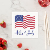 Vier Juli Amerikaanse Vlag Servetten (Insitu)