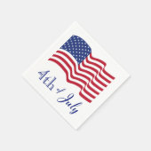 Vier Juli Amerikaanse Vlag Servetten (Hoek)