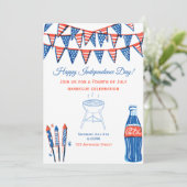 Vier juli barbecue kaart (Staand voorkant)