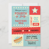 Vier juli Barbeque Feest  Kaart (Voorkant)