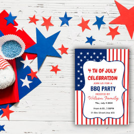 Vier juli BBQ-feest Kaart