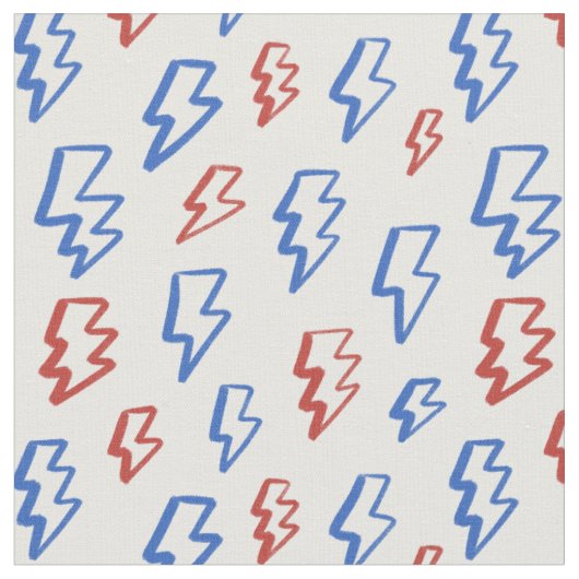 Vier Juli Bliksemflits Jongens Wit Blauw Rood Stof (Close Up)