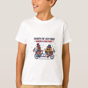 Vier juli Burgers & Honden Feest T-shirt