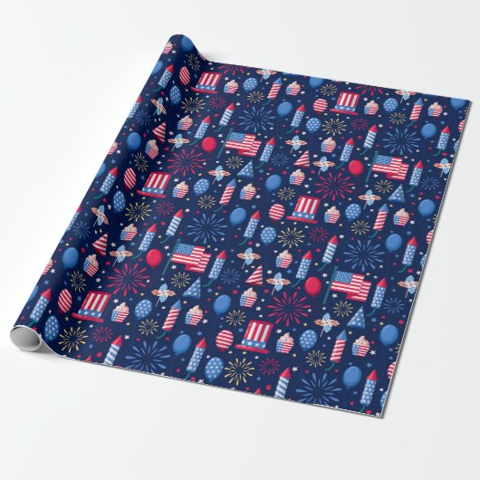 Vier Juli Cadeaupapier (Uitgerold)
