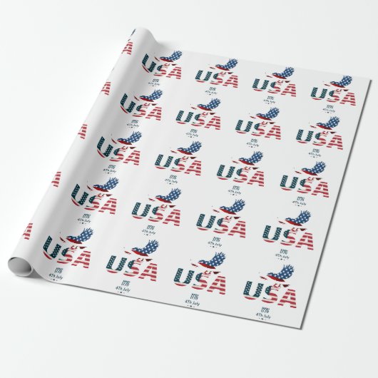 Vier juli cadeaupapier (Uitgerold)
