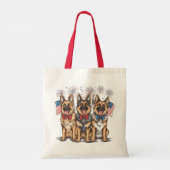 Vier Juli Duitse Herdershonden Tote Bag (Achterkant)