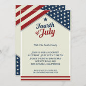 Vier juli Gelukkige Onafhankelijkheidsdag Amerika Kaart (Voorkant / Achterkant)