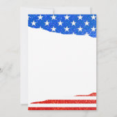 Vier juli glinsterende Amerikaanse vlag Kaart (Achterkant)