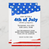 Vier juli glinsterende Amerikaanse vlag Kaart (Voorkant / Achterkant)