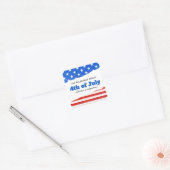 Vier Juli Glitter Amerikaanse Vlag Vierkante Sticker (Envelop)