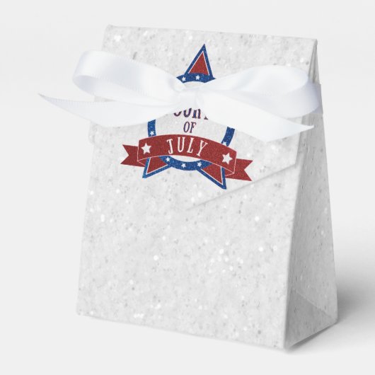 Vier Juli Glitter Bedankdoosjes (Voorkant Zijde)