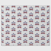 Vier Juli Glitter Cadeaupapier (Vlak)