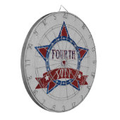 Vier Juli Glitter Dartbord (Voorkant Links)