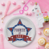 Vier Juli Glitter Papieren Bord (Feest)