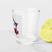 Vier Juli Glitter Shot Glas (Rechts)