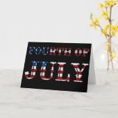 Vier Juli Glitterkaart Kaart (Gele Bloem)