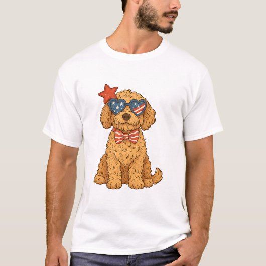 Vier juli-hond t-shirt (Voorkant)