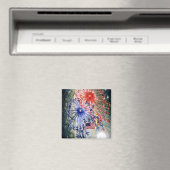 Vier juli, nummer 1, schilderij in fijnere stijl magneet (Insitu (Vaatwasser))