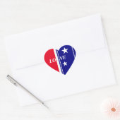 Vier juli onafhankelijkheidsdaggeschenken hart sticker (Envelop)