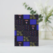 Vier Juli Patchwork Patroon - 4 juli Briefkaart (Staand voorkant)