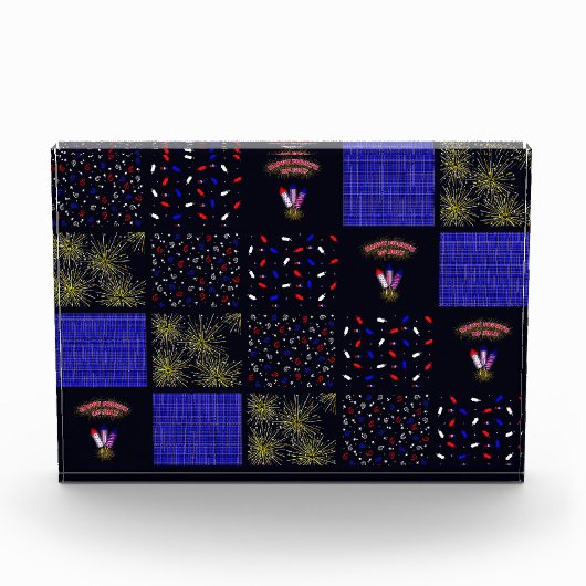 Vier Juli Patchwork Patroon - 4 juli Fotoblokken (Voorkant)