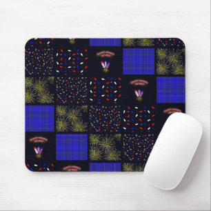 Vier Juli Patchwork Patroon - 4 juli Muismat