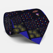 Vier Juli Patchwork Patroon - 4 juli Stropdas (Opgerold)