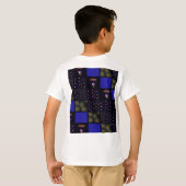 Vier juli Patchwork Patroon - 4 juli T-shirt (Achterkant volledig)