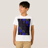 Vier juli Patchwork Patroon - 4 juli T-shirt (Voorkant volledig)